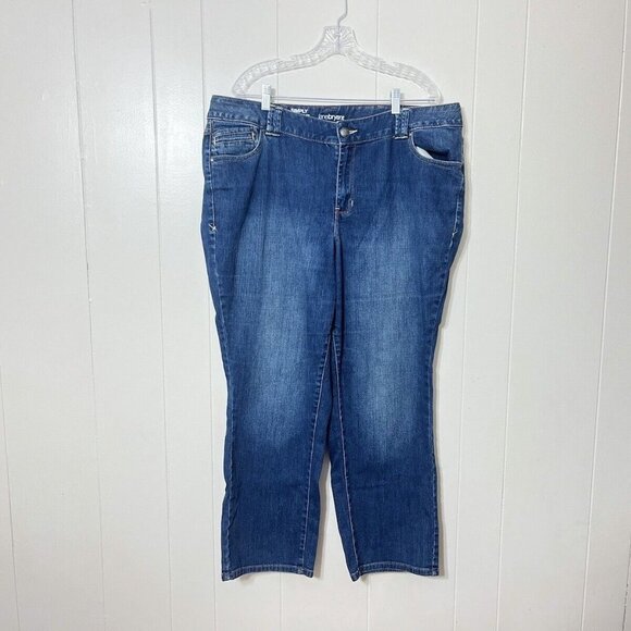 Lane Bryant Jeans Simply Straight Jeans Size 22P EUC - Picture 1 of 8